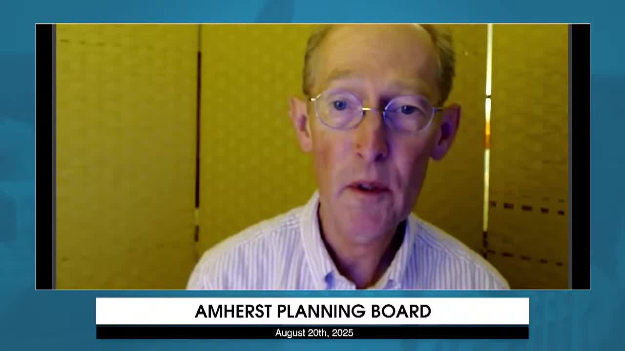 Amherst Planning Board: August 20, 2025