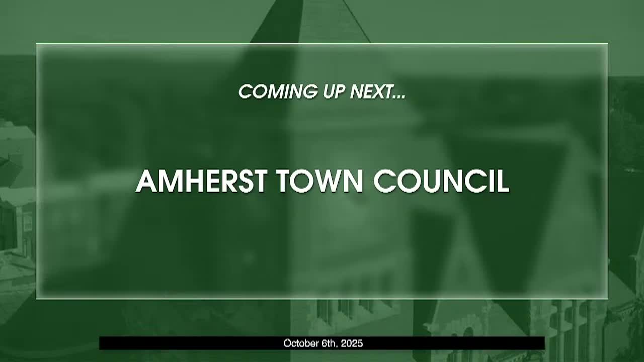 Amherst Town Council - October 6th, 2025