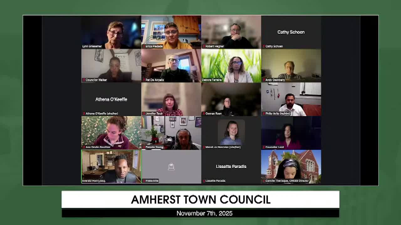 Amherst Town Council - November 7th, 2025