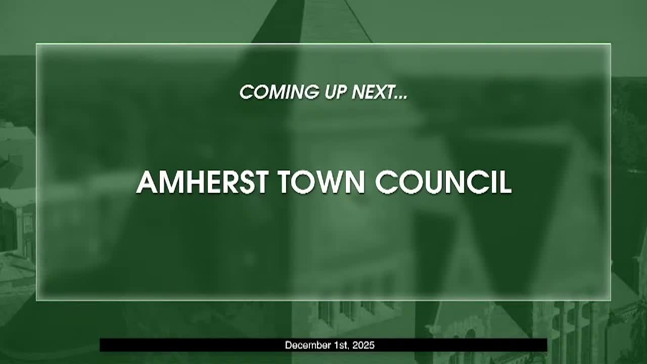 Amherst Town Council - December 1st, 2025