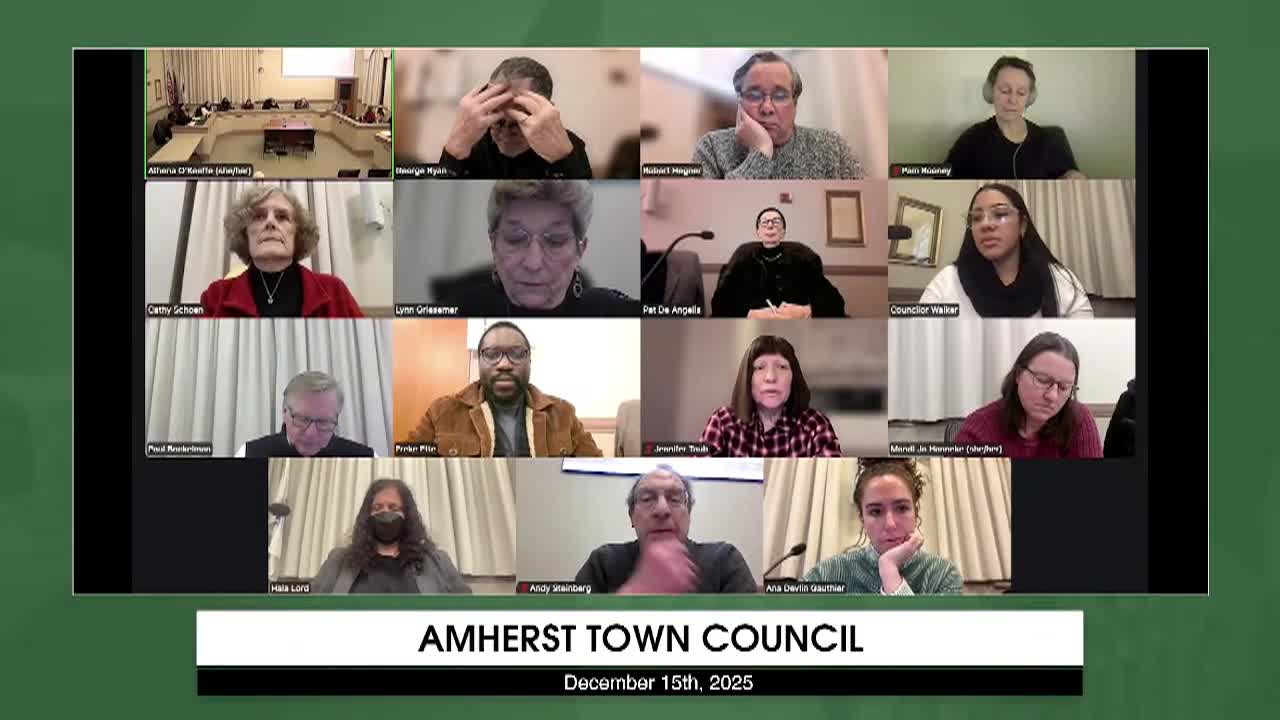 Amherst Town Council - December 15th, 2025