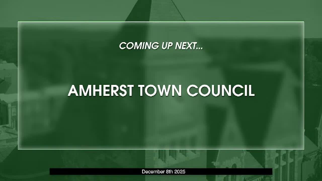Amherst Town Council December 8th, 2025