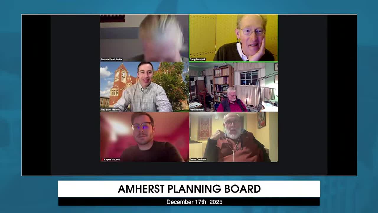 Amherst Planning Board December 17th, 2025