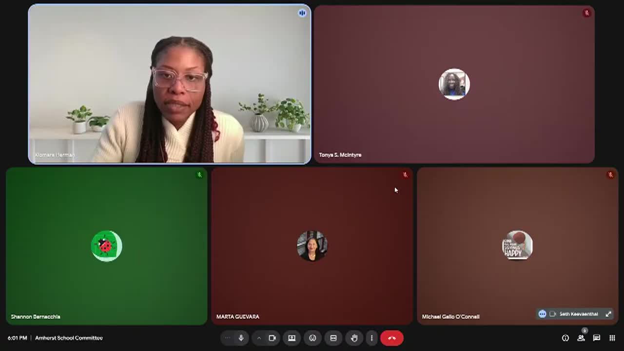 Amherst Regional School Committee January 5th, 2026