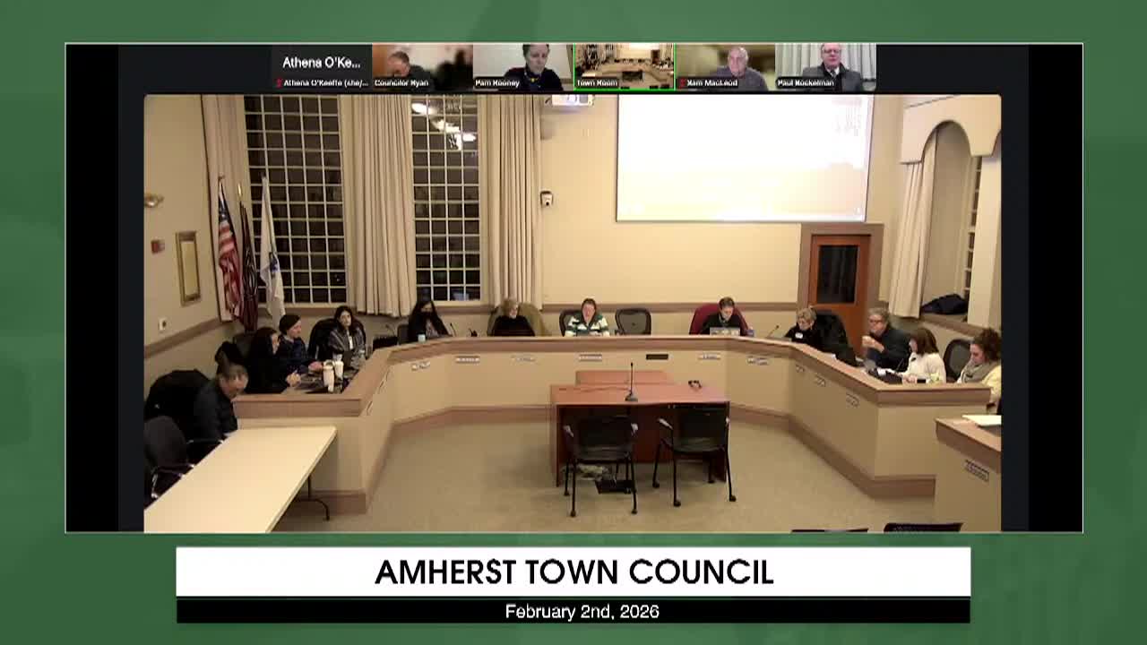 Thumbnail image for Amherst Town Council February 2nd, 2026