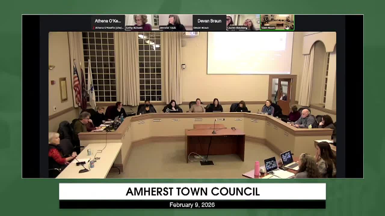 Thumbnail image for Amherst Town Council Work Session: February 9, 2026