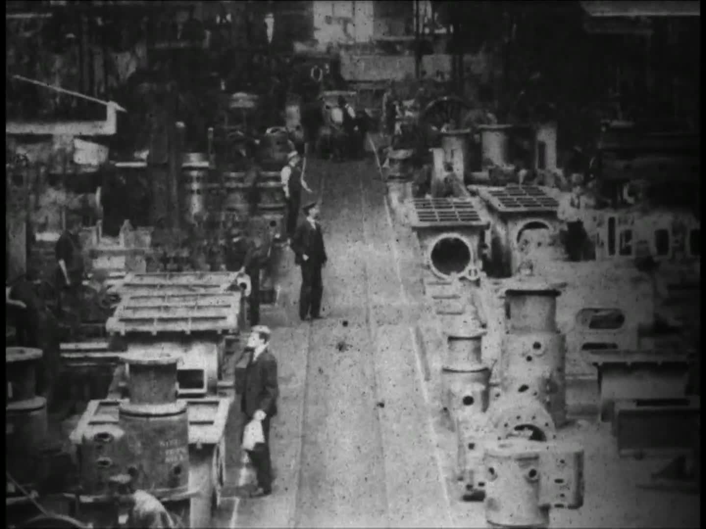 Thumbnail image for Panorama of Machine Co. aisle, Westinghouse Co. works (Short Film)