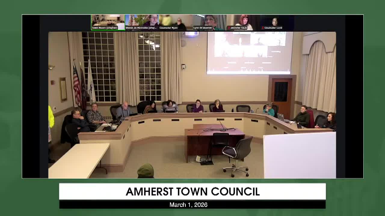 Thumbnail image for Amherst Town Council: March 2, 2026